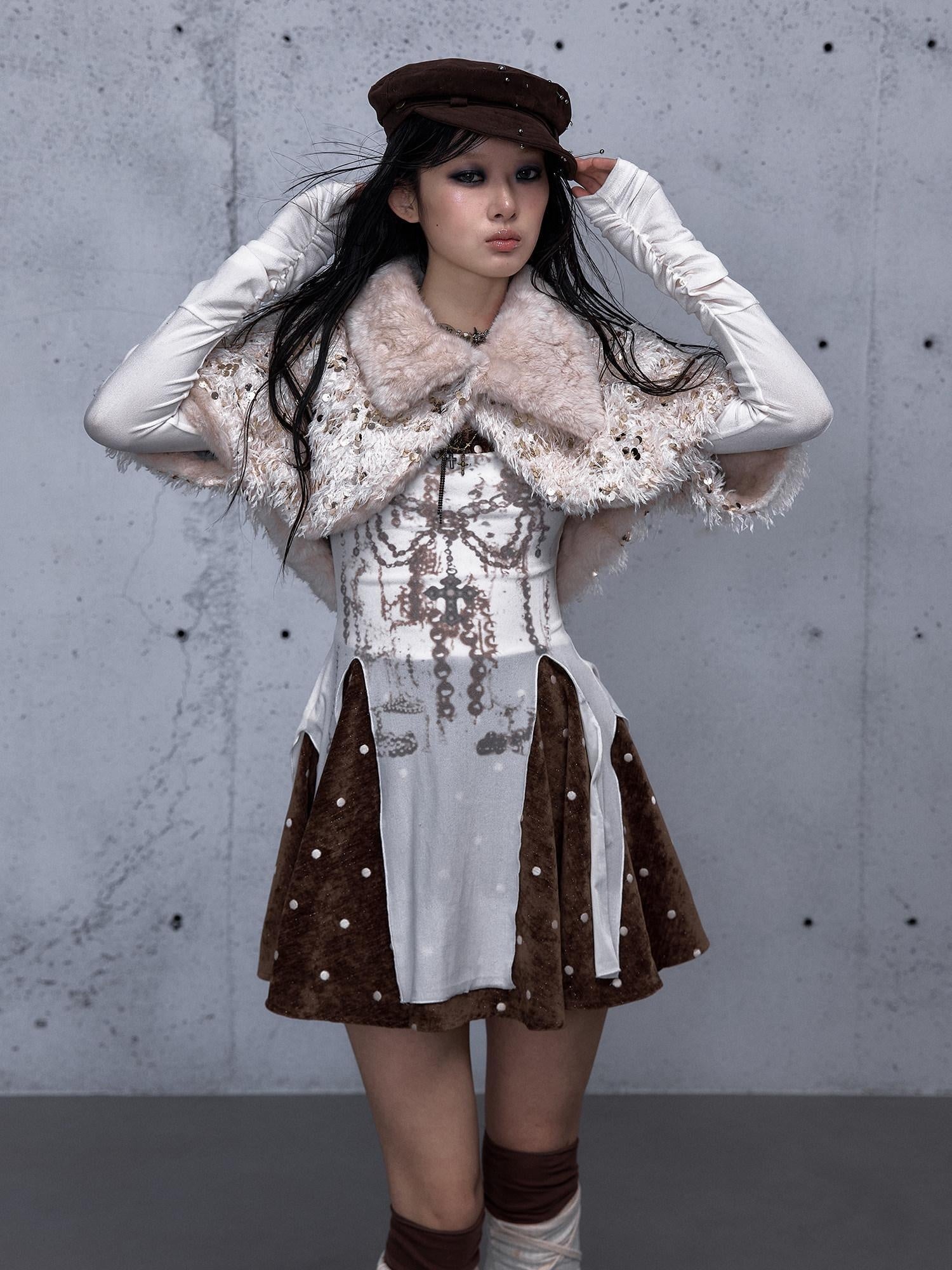 NO ROMANCE Vintage Puff Sleeve Square Neck Slim A Line Citywalk Party Casual Mini Dresses