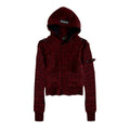 PAIKI_Soft_Zip_Up_Hooded_Flame_Print_Loose_Cropped_Unisex_Casual_Polyester_Sweaters_MISSTT