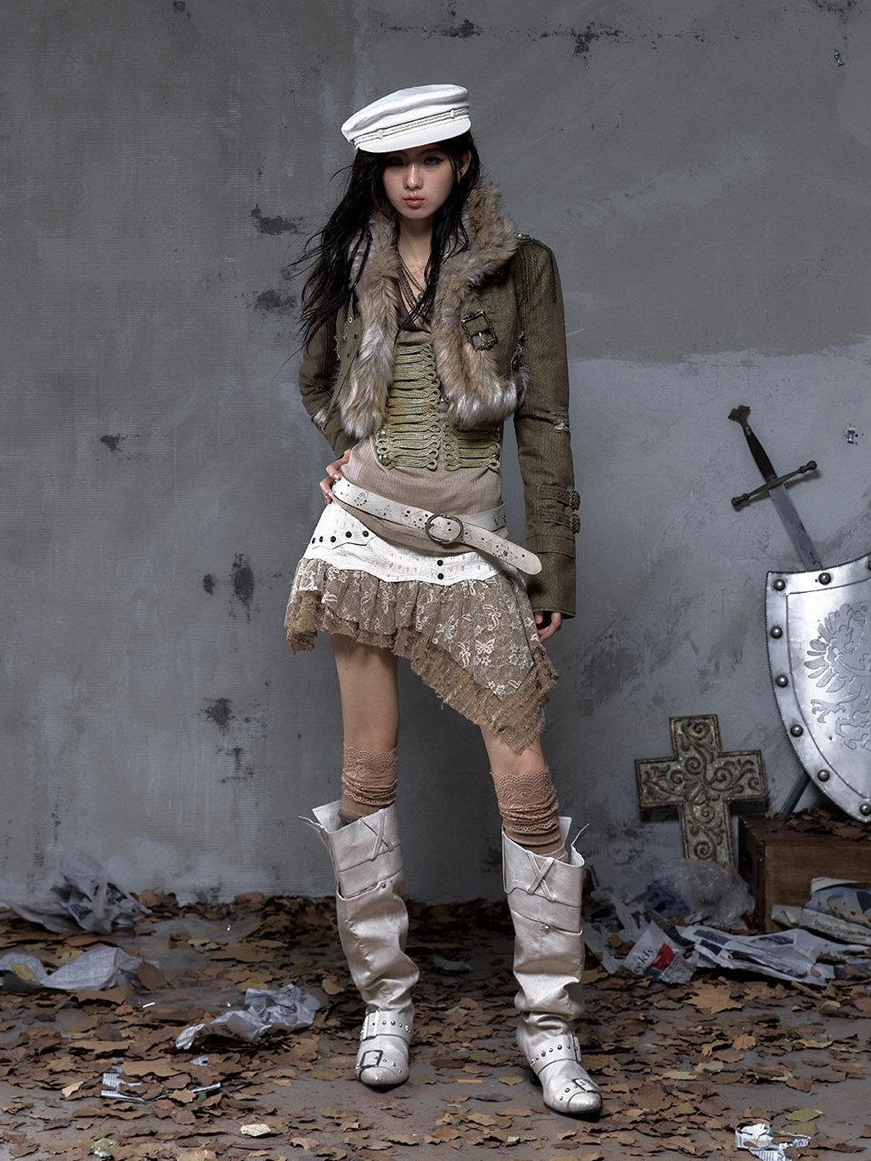 NO ROMANCE Pastel Yellow Faux Two Piece Slim Mid Rise City Walk Casual Women Mini Skirts