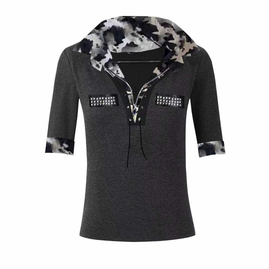 PAIKI_Sequin_Tie_Slim_Fit_Leopard_Print_Unisex_Sorona_Cotton_Zip_Long_Sleeve_T-Shirts_MISSTT