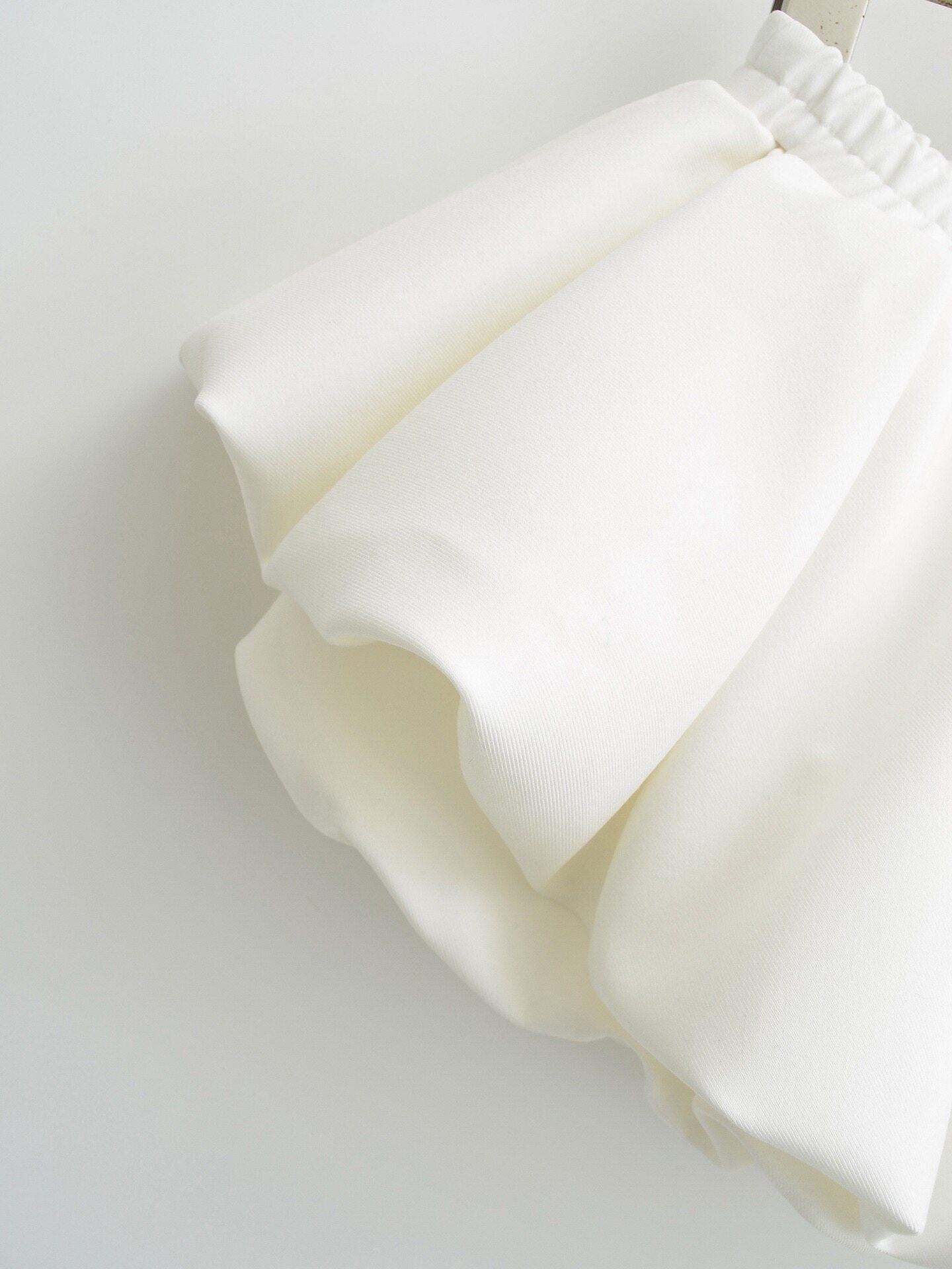 ANTIMOON Cloud Bud Double Layer Pleated Structured Women's Polyester Cotton Blend Skorts