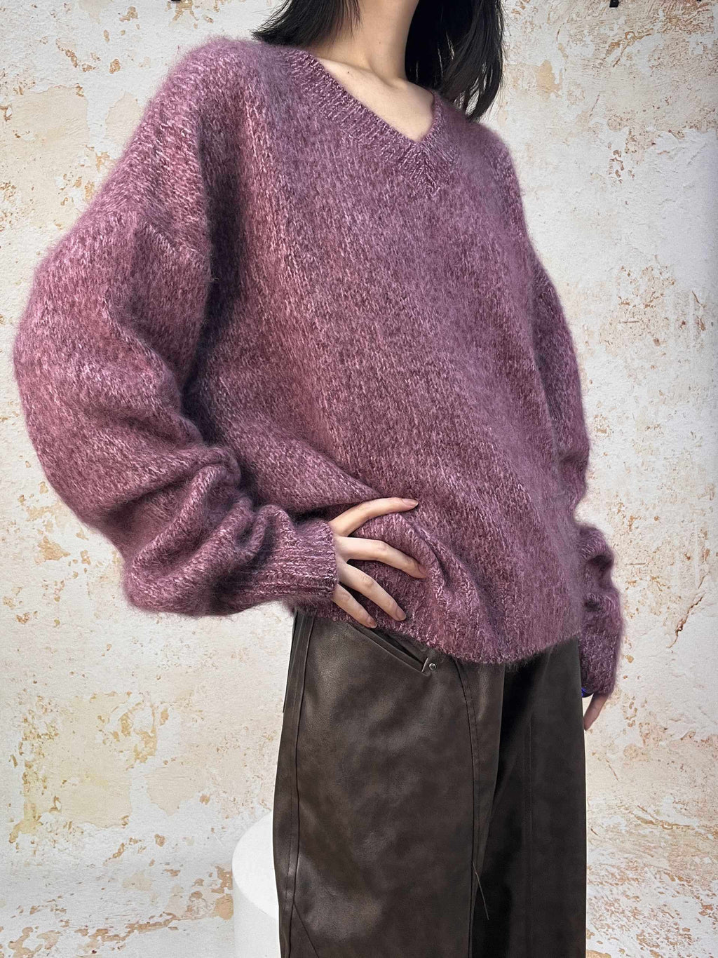 ANTIMOON_Cloud_Soft_Brushed_Fleck_Oversized_Women's_All_Wool_Pullover_Sweaters_987838021797_MISSTT