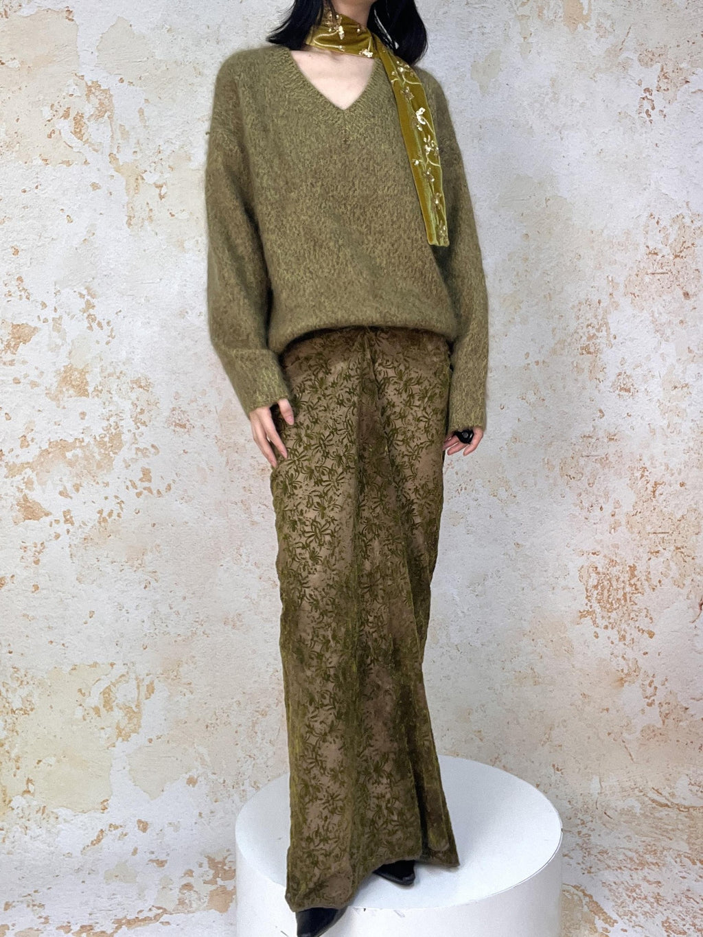 ANTIMOON Cloud Soft Brushed Fleck Oversized Women's All Wool Pullover Sweaters
