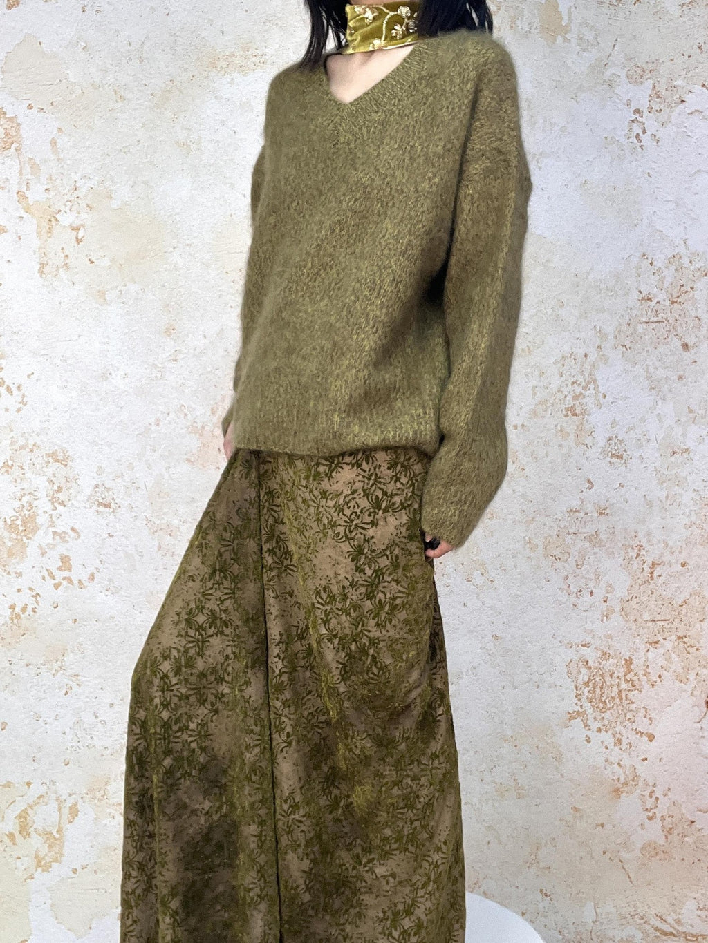 ANTIMOON Cloud Soft Brushed Fleck Oversized Women's All Wool Pullover Sweaters