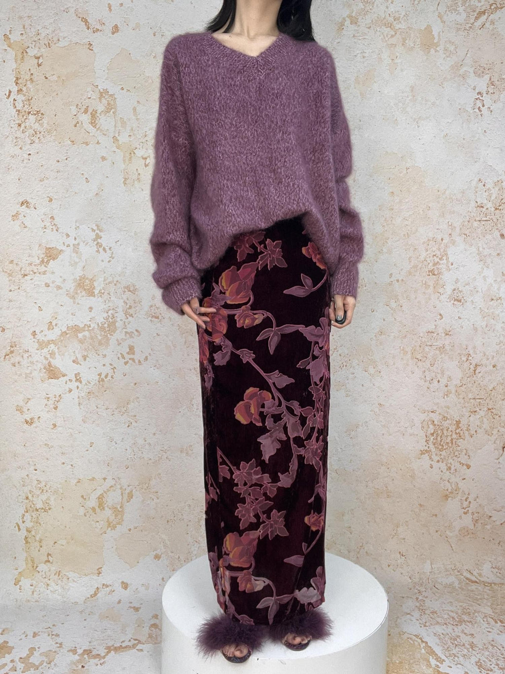 ANTIMOON Cloud Soft Brushed Fleck Oversized Women's All Wool Pullover Sweaters