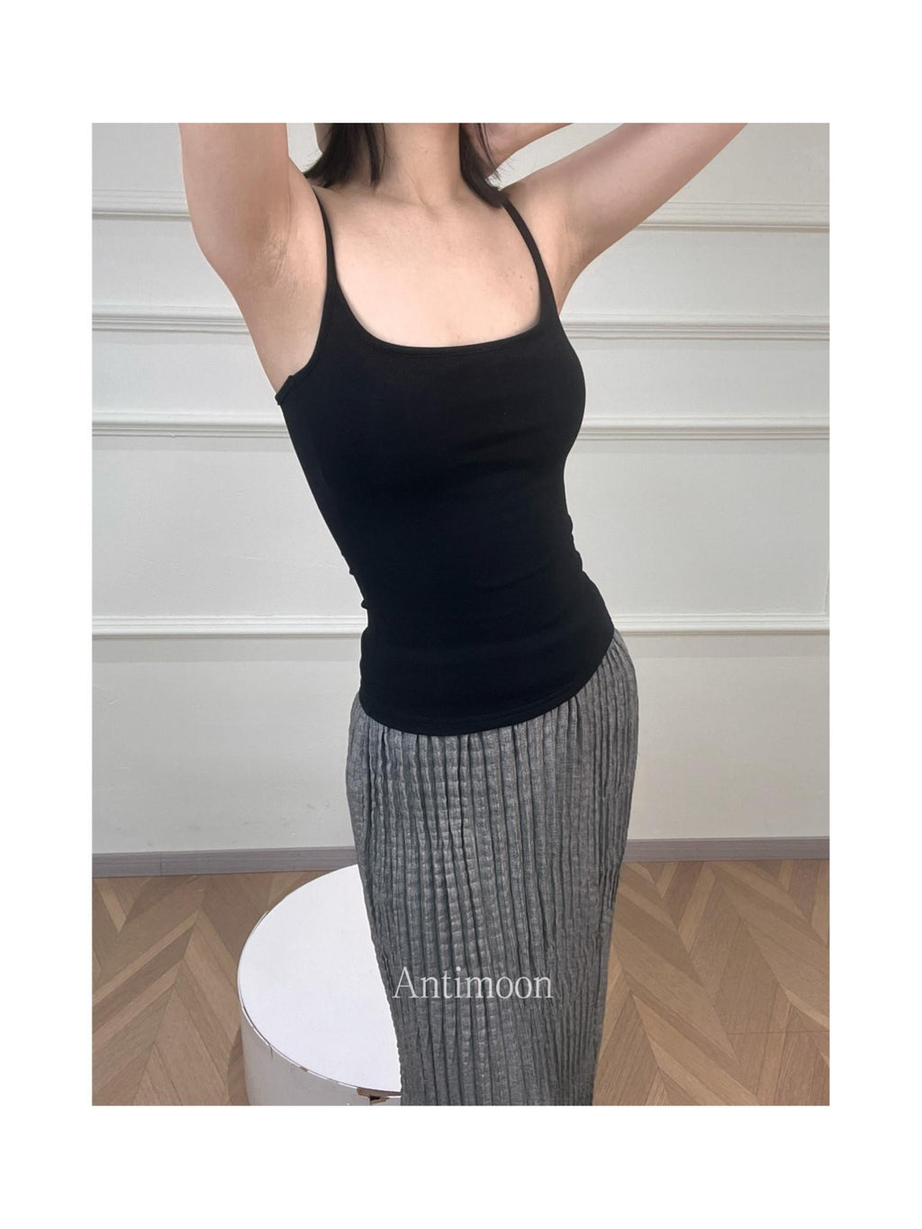 ANTIMOON Cropped Strappy Fitted Athletic Women's Cotton Padded Camisoles
