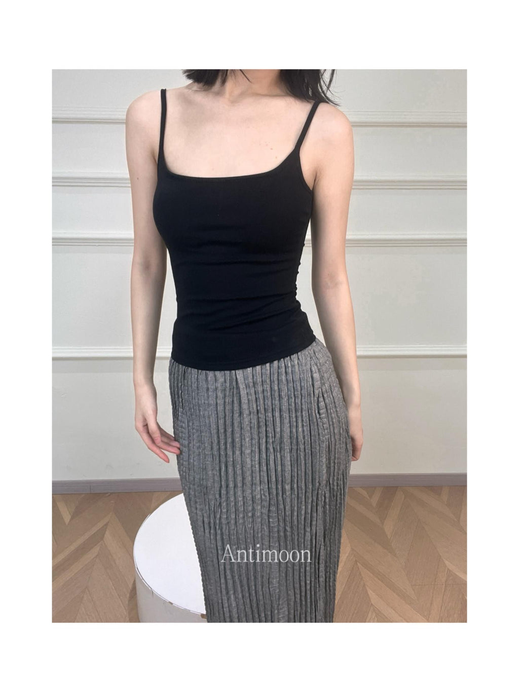 ANTIMOON Cropped Strappy Fitted Athletic Women's Cotton Padded Camisoles