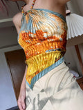 ANTIMOON_Five_Color_Stone_Chinese_Art_Print_Scarf_Halter_Women's_Polyester_Halter_Tops_778384874995_MISSTT