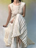 ANTIMOON_Flowy_Textured_Hand_Pleated_Waist_Cinched_Women's_Polyester_Casual_Maxi_Dresses_957148291632_MISSTT