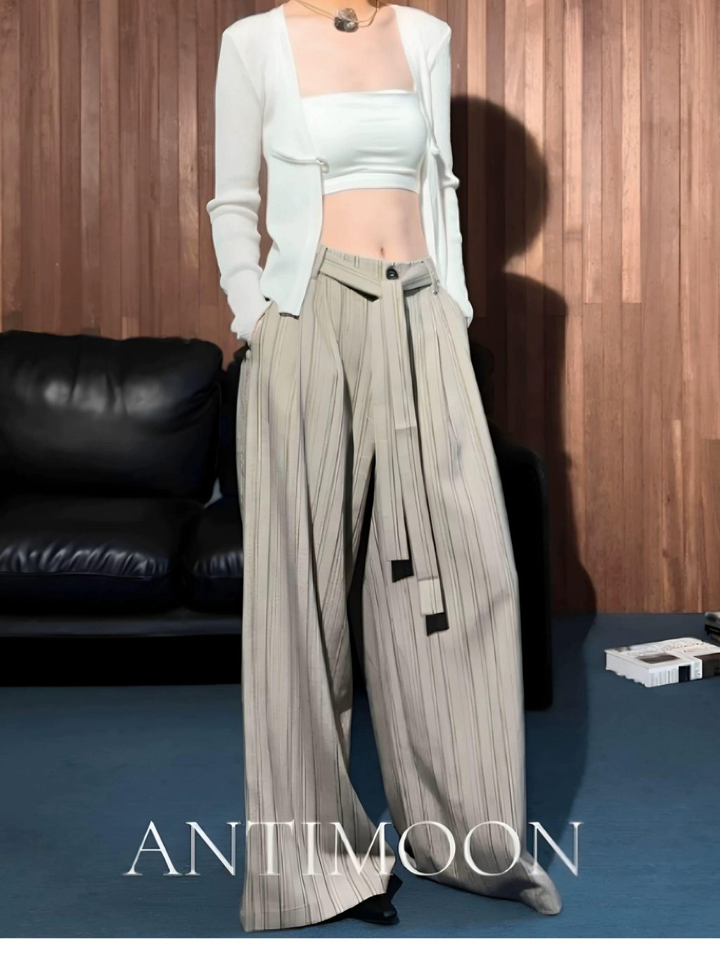 ANTIMOON Frog Button New Chinese V-neck Knit Slim Fit Long Sleeve Women's Cardigans