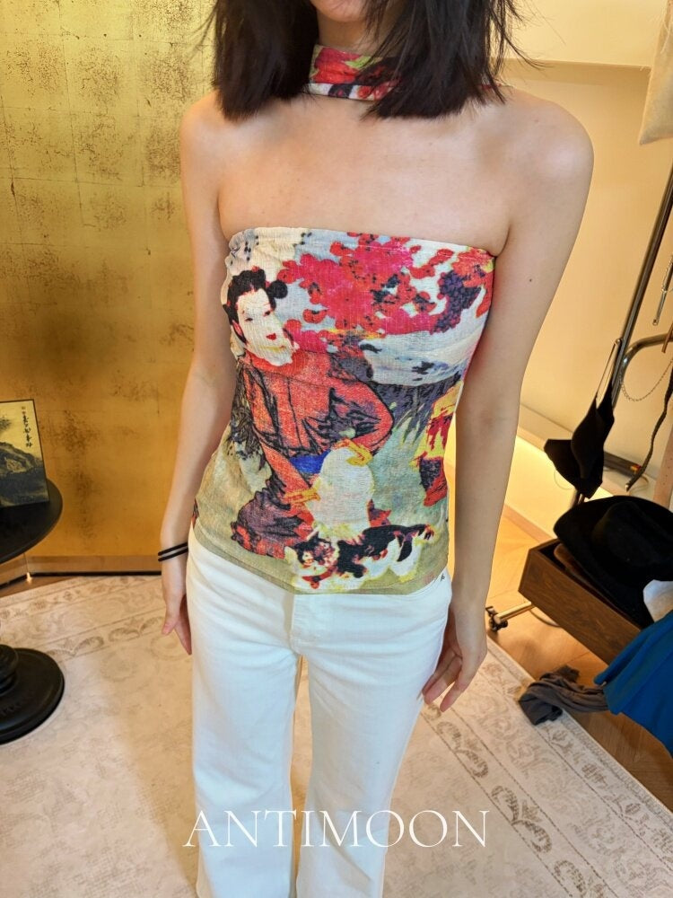 ANTIMOON_Garden_Lady_Print_Vintage_Chinese_Halter_Bandeau_Women's_Boho_Maxi_Dresses_1047360906101_MISSTT
