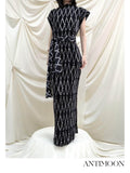 ANTIMOON_Geometric_Print_Ruched_Black_Women's_Polyester_Bodycon_Maxi_Dresses_1069180503685_MISSTT