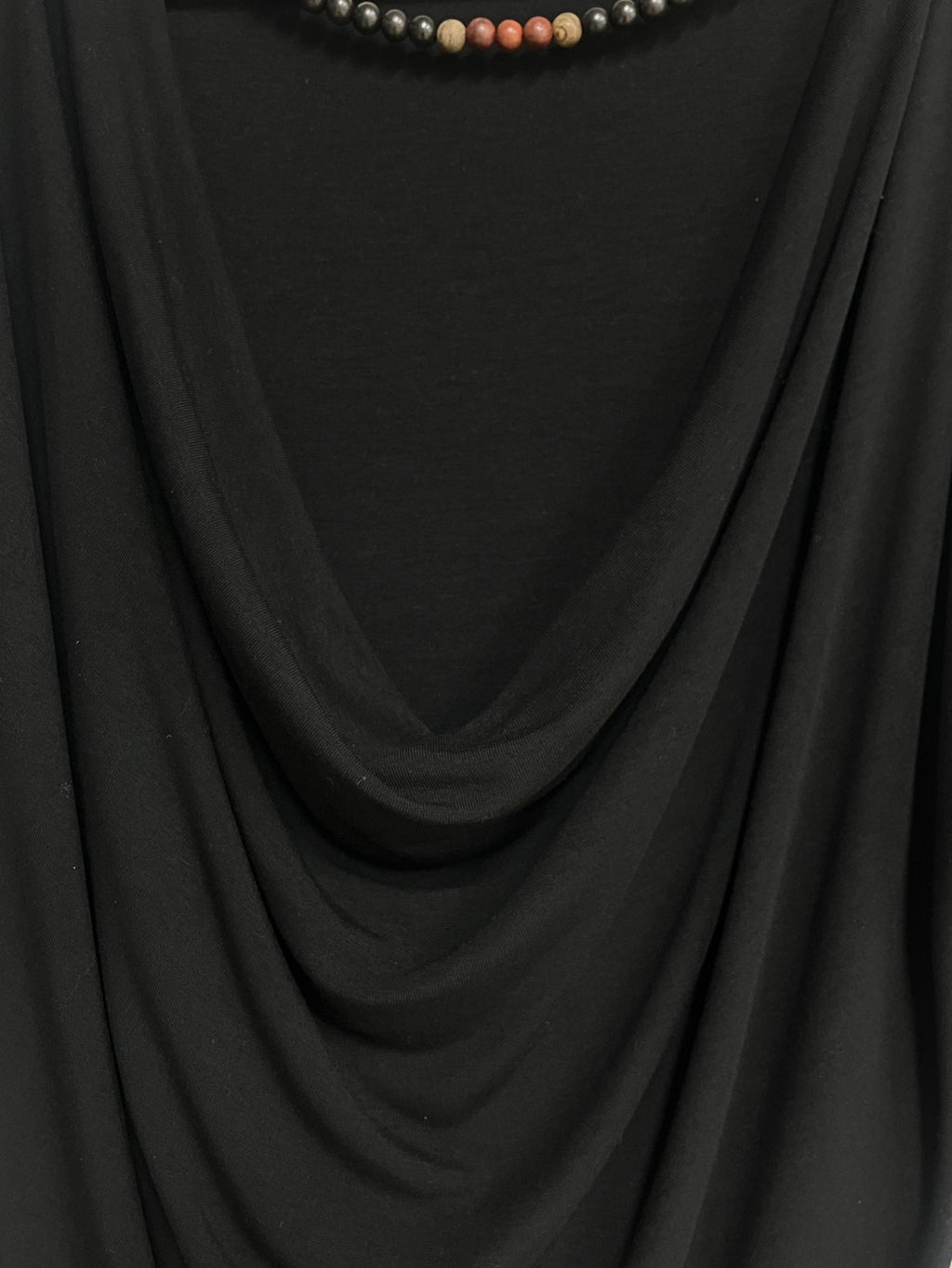 ANTIMOON Greek Statue Print Draped Neckline Pleated Loose Women's Long Sleeve T-shirts