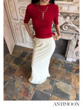 ANTIMOON_Ivory_Flocked_Slim_Fit_Mid_Waist_Women's_Polyester_Mermaid_Skirts_1062464882405_MISSTT