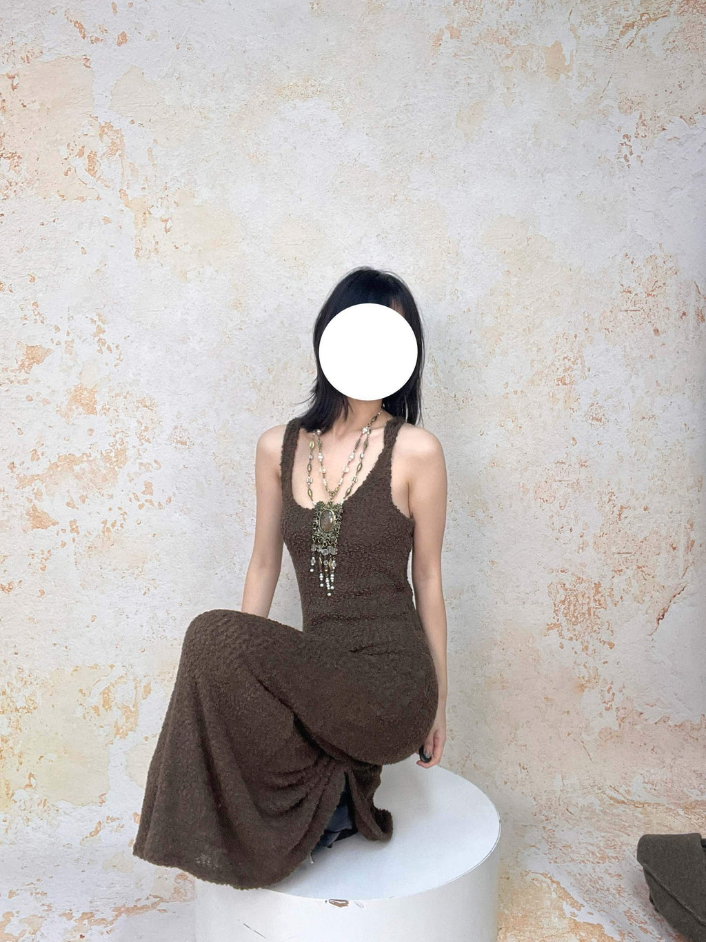 ANTIMOON_Knit_Textured_Solid_Color_High_Waist_U_Neck_Women's_Polyester_Slip_Maxi_Dresses_986557523552_MISSTT