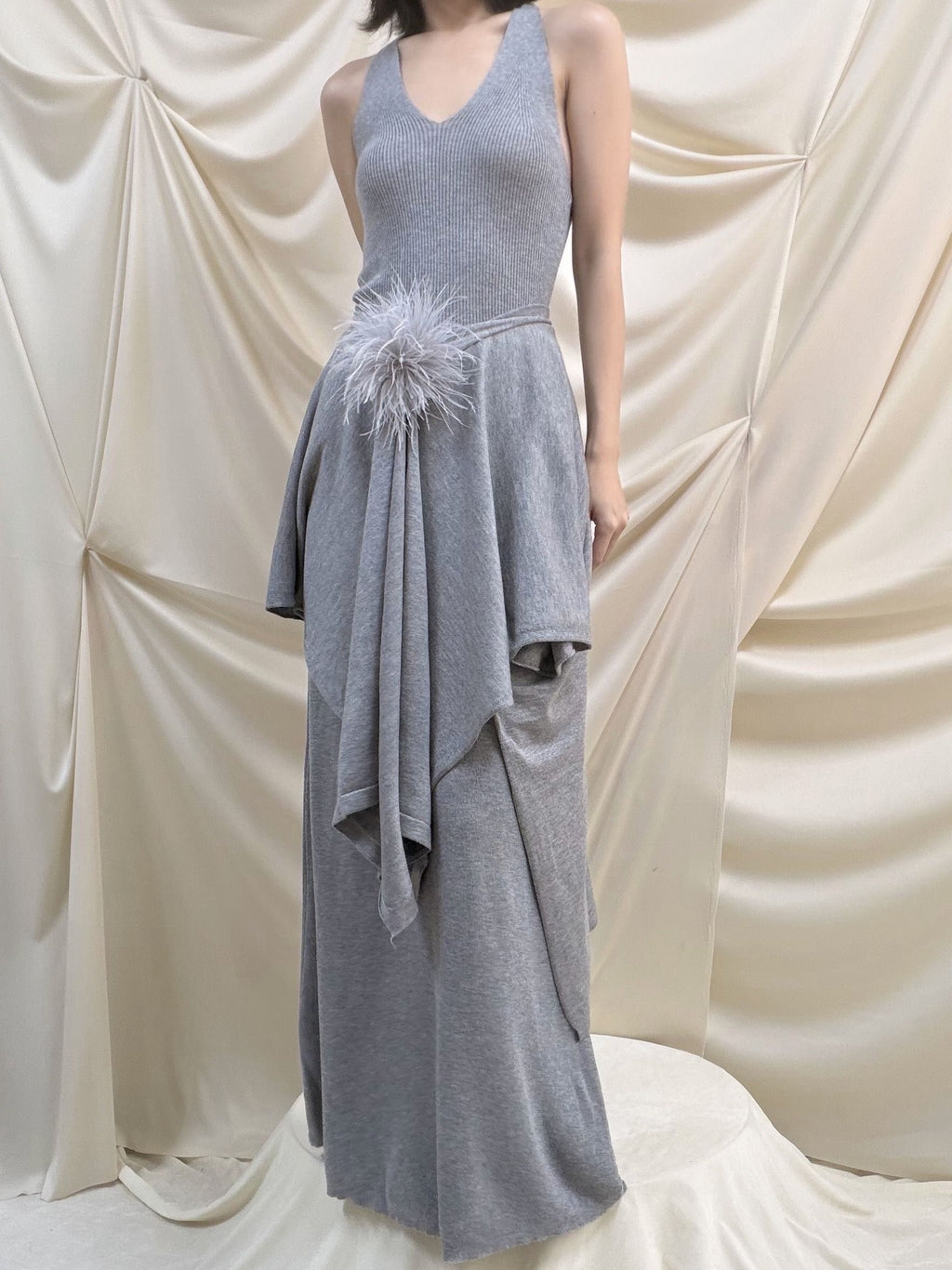 ANTIMOON_Lazy_Slouchy_Ostrich_Feather_Knit_Loose_Soft_Women's_Matching_Skirt_Sets_1074124862597_MISSTT