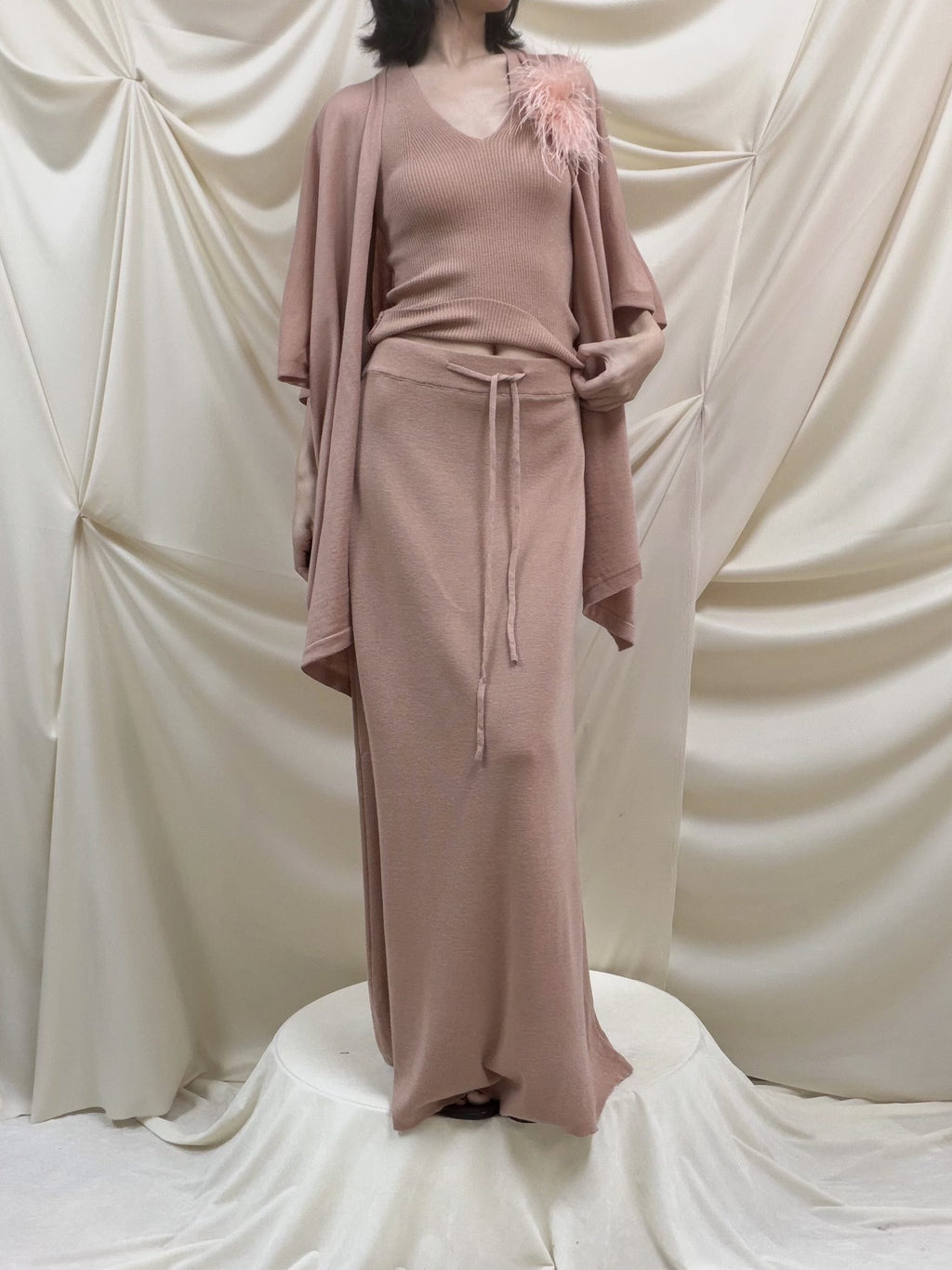 ANTIMOON_Lazy_Slouchy_Ostrich_Feather_Knit_Loose_Soft_Women's_Matching_Skirt_Sets_1074124862597_MISSTT