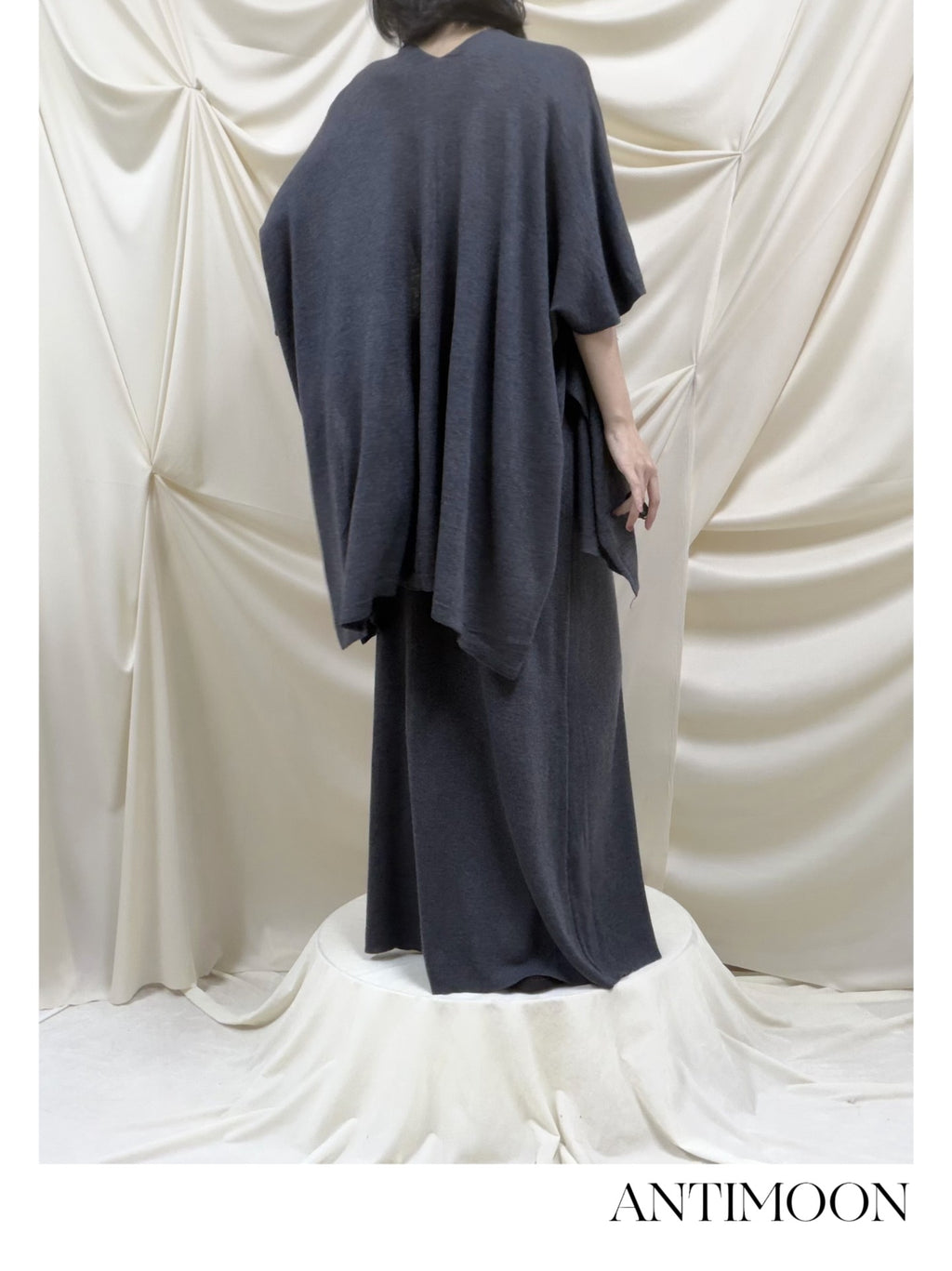 ANTIMOON Lazy Slouchy Ostrich Feather Knit Loose Soft Women's Matching Skirt Sets