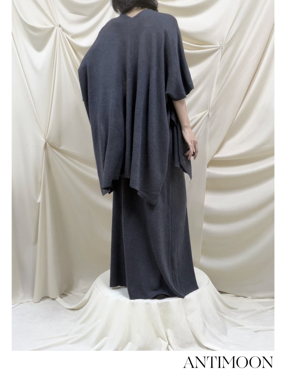 ANTIMOON Lazy Slouchy Ostrich Feather Knit Loose Soft Women's Matching Skirt Sets