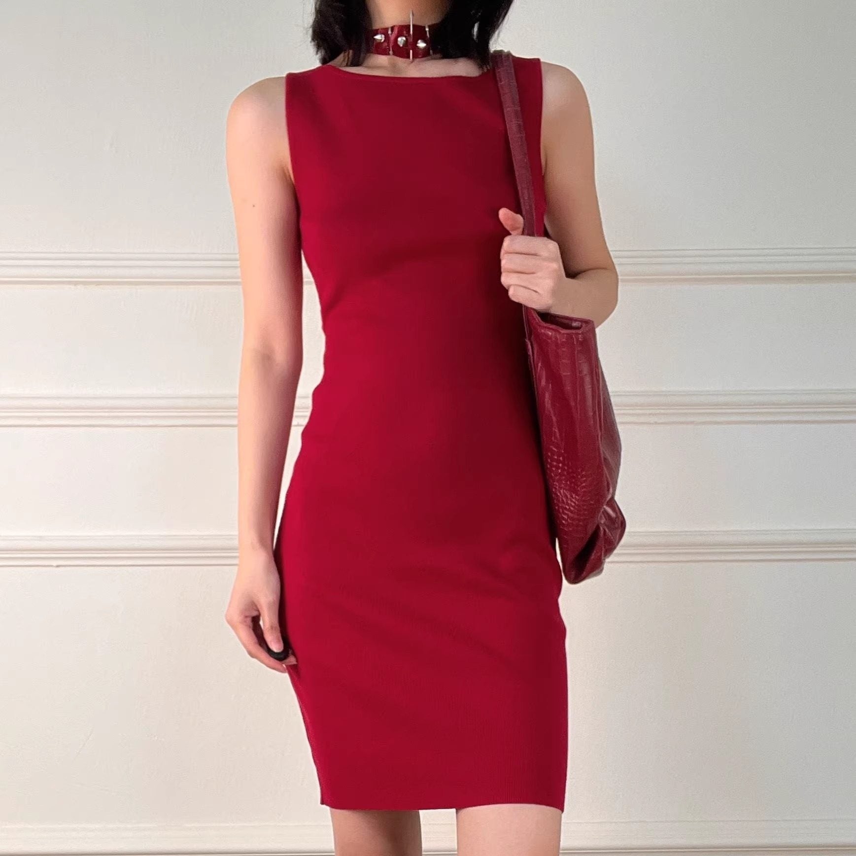 ANTIMOON_Minimal_Knit_Wrinkle_Free_Slim_Fit_Women's_Viscose_Blend_Casual_Midi_Dresses_1028594433994_MISSTT