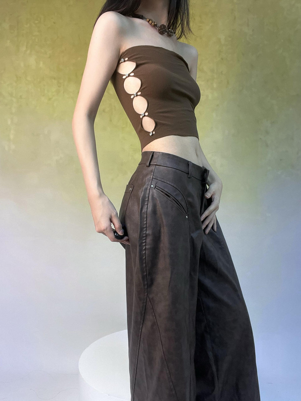 ANTIMOON Open Back Slim Fit Spandex Women's Tube Tops