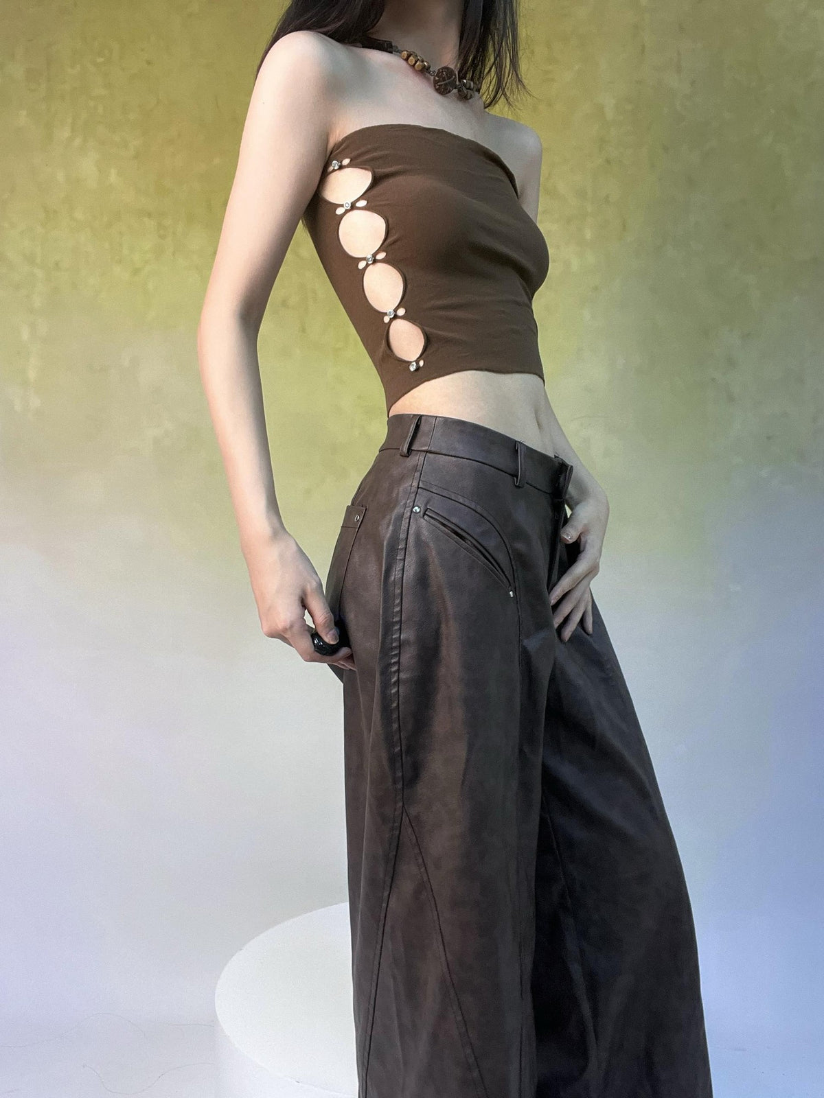ANTIMOON Open Back Slim Fit Spandex Women's Tube Tops