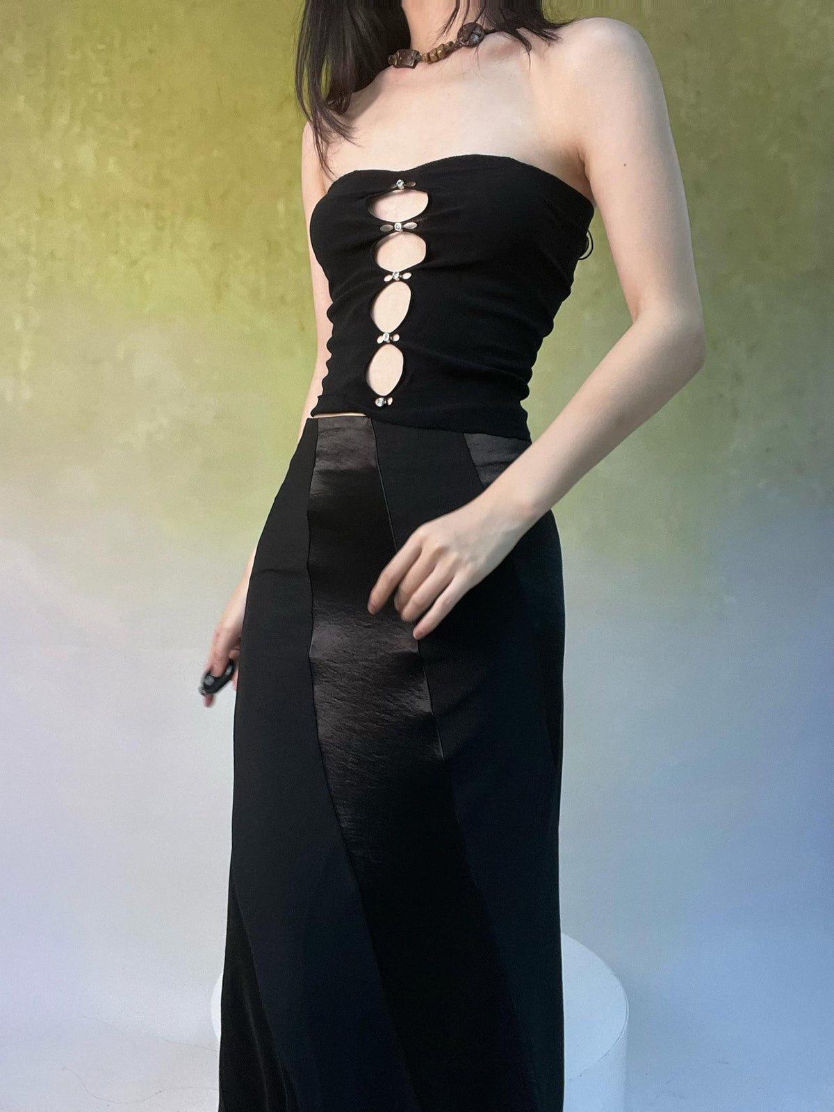 ANTIMOON Open Back Slim Fit Spandex Women's Tube Tops