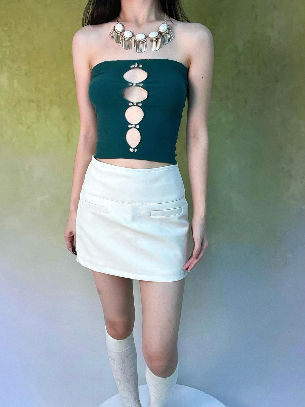 ANTIMOON Open Back Slim Fit Spandex Women's Tube Tops