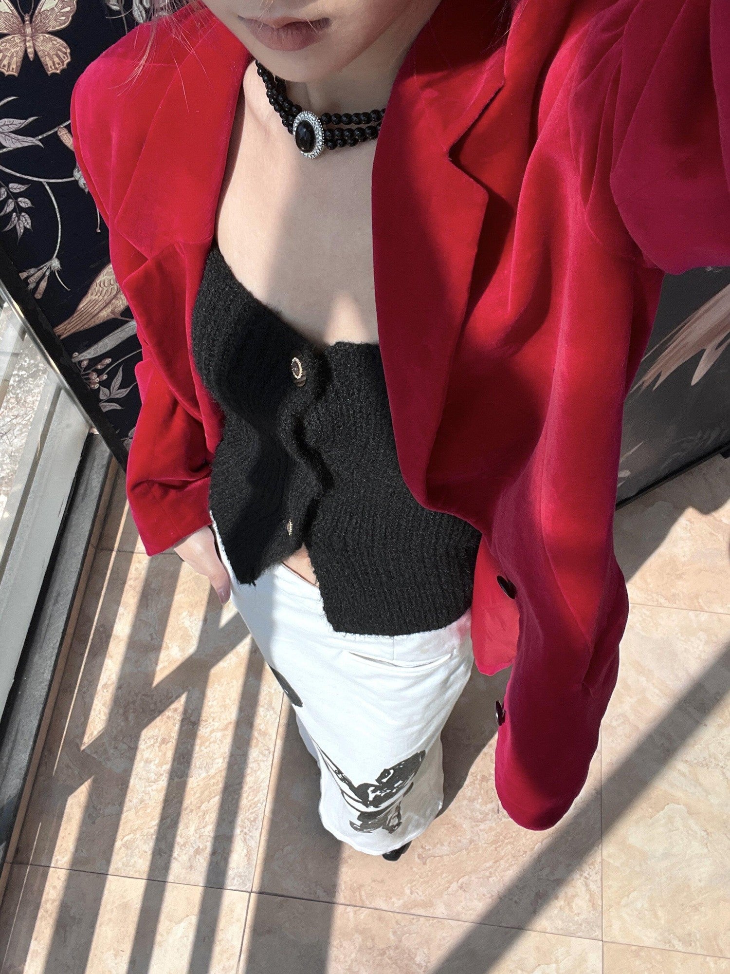 ANTIMOON Playful Knit Halter With Scarf Two Piece Women's Polyester Tube Tops