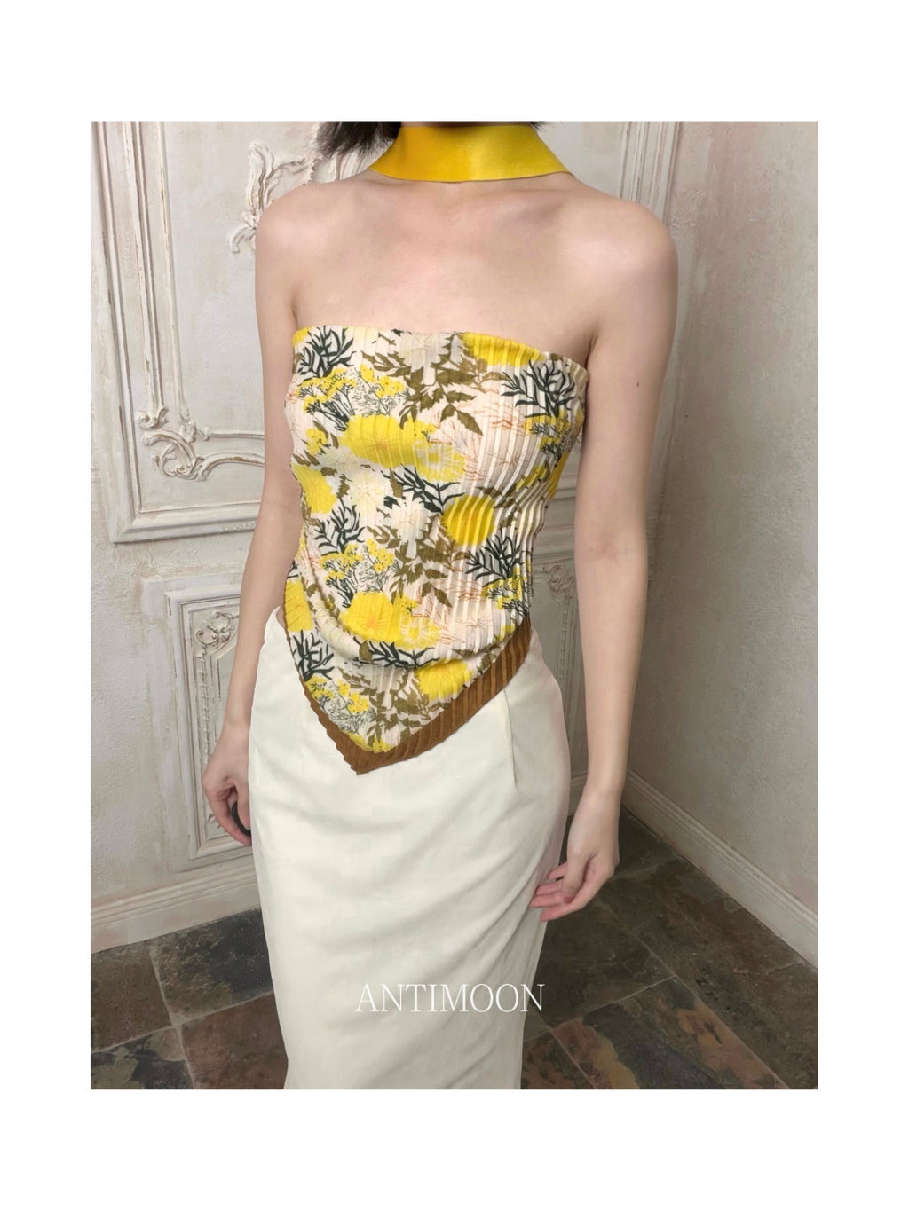 ANTIMOON_Pleated_Leopard_Print_Halter_Scarf_Tie_Women's_Cotton_Linen_Tube_Tops_1054740920637_MISSTT