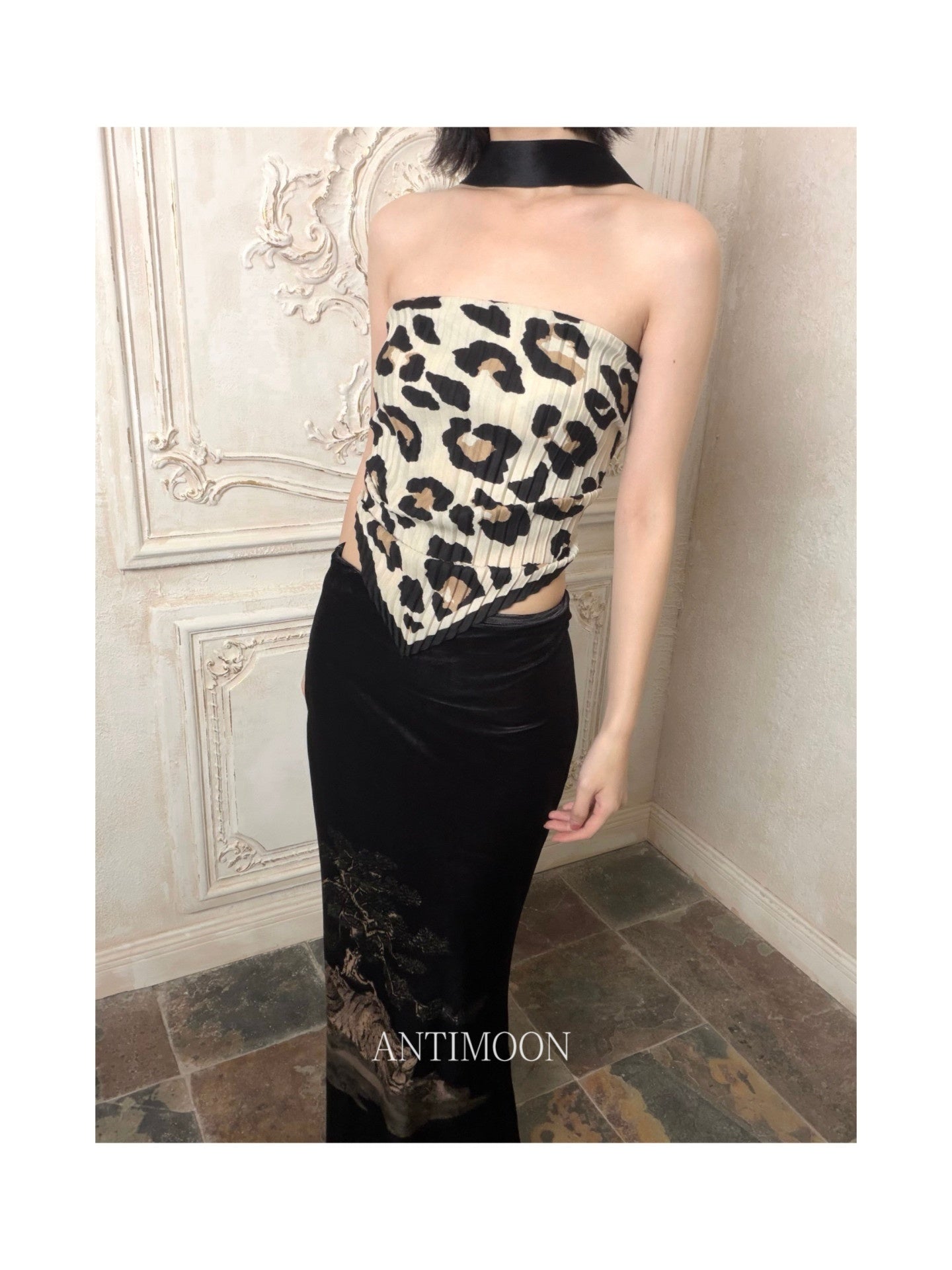 ANTIMOON_Pleated_Leopard_Print_Halter_Scarf_Tie_Women's_Cotton_Linen_Tube_Tops_1054740920637_MISSTT