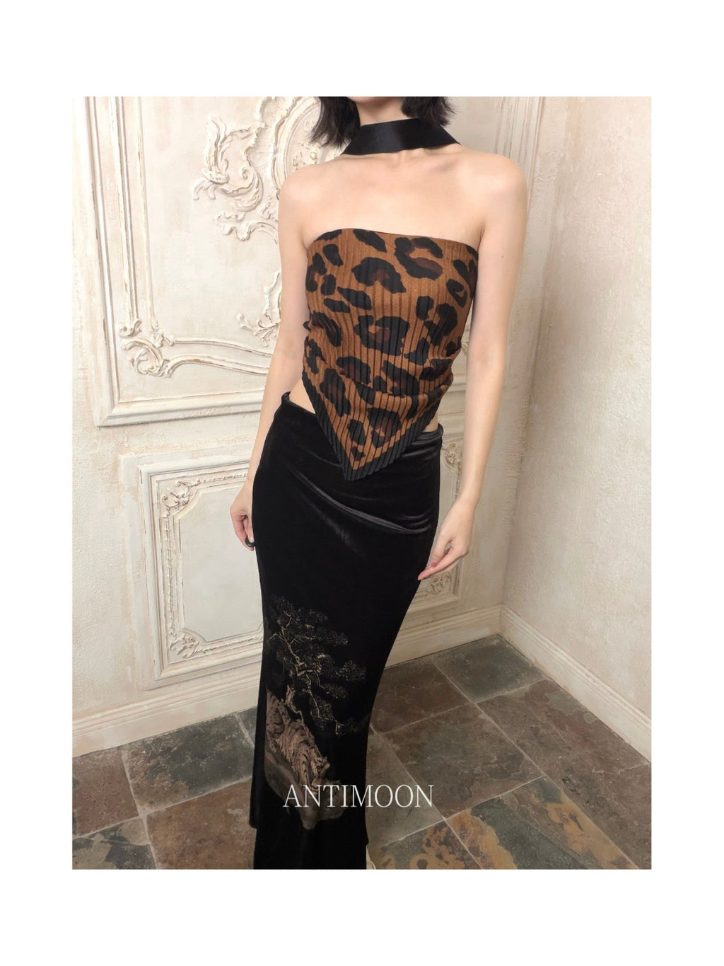 ANTIMOON_Pleated_Leopard_Print_Halter_Scarf_Tie_Women's_Cotton_Linen_Tube_Tops_1054740920637_MISSTT