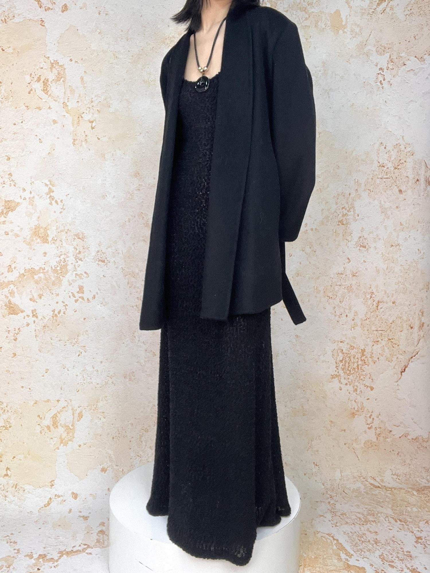 ANTIMOON Retro Urban Handmade Double Face Padded Shoulders Women's Wool Coats