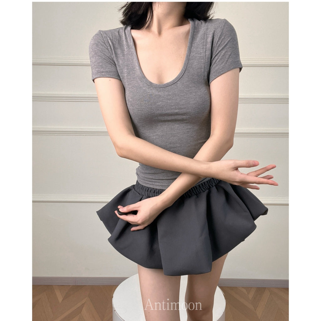 ANTIMOON_Slim_Fit_U_Neck_Short_Sleeve_Women's_Viscose_Blend_Basic_T-shirts_1030836147600_MISSTT