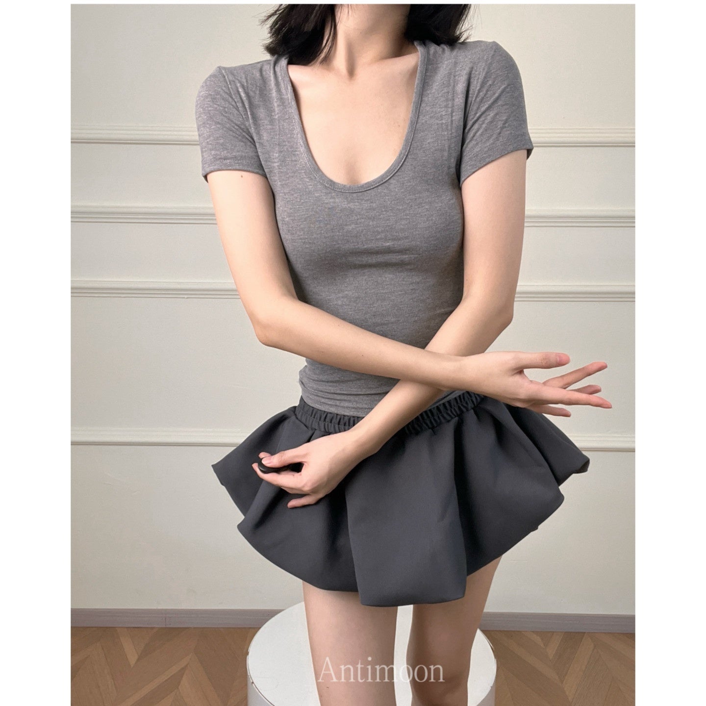 ANTIMOON_Slim_Fit_U_Neck_Short_Sleeve_Women's_Viscose_Blend_Basic_T-shirts_1030836147600_MISSTT