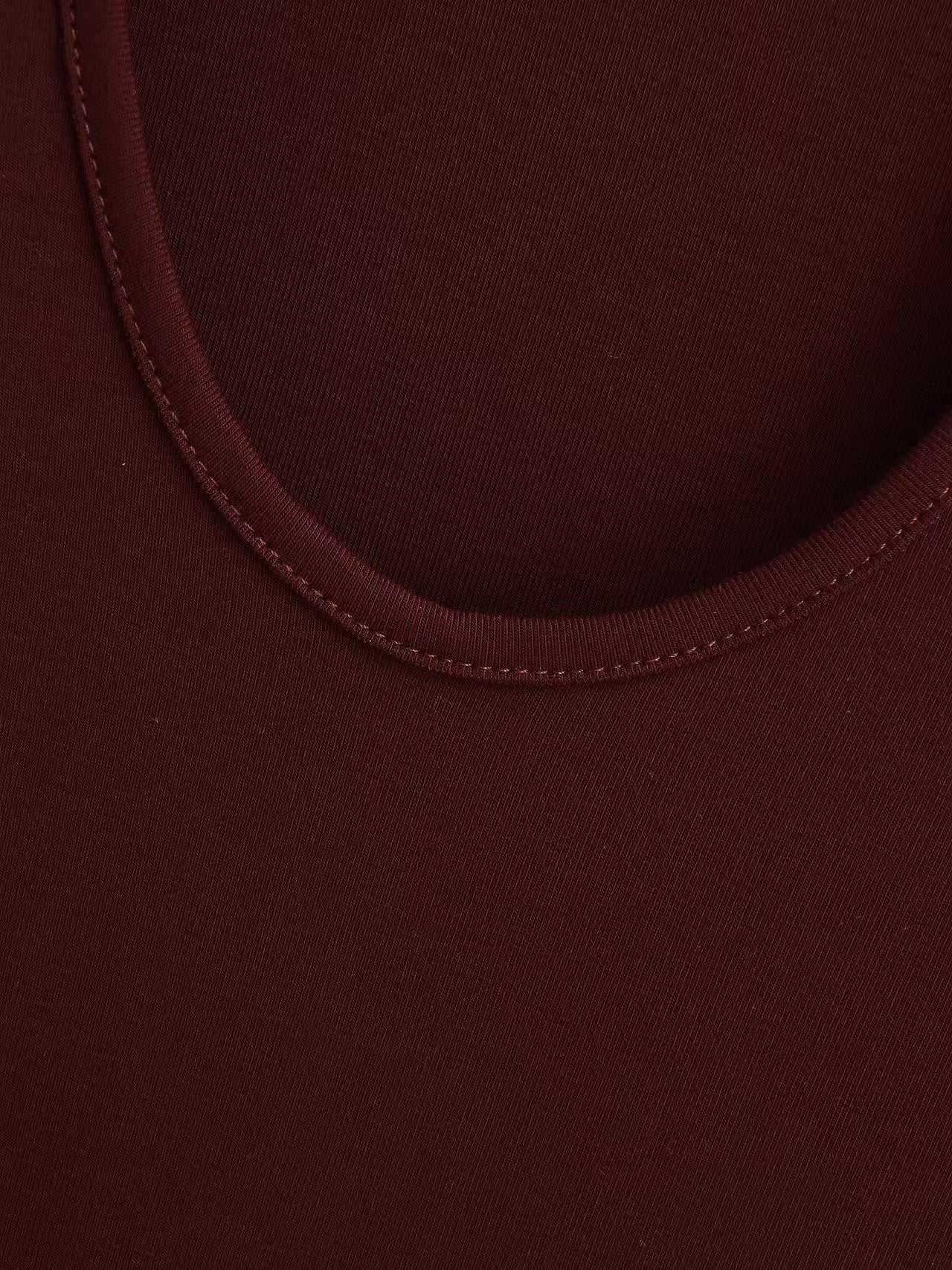 ANTIMOON Slim Fit U Neck Short Sleeve Women's Viscose Blend Basic T-shirts