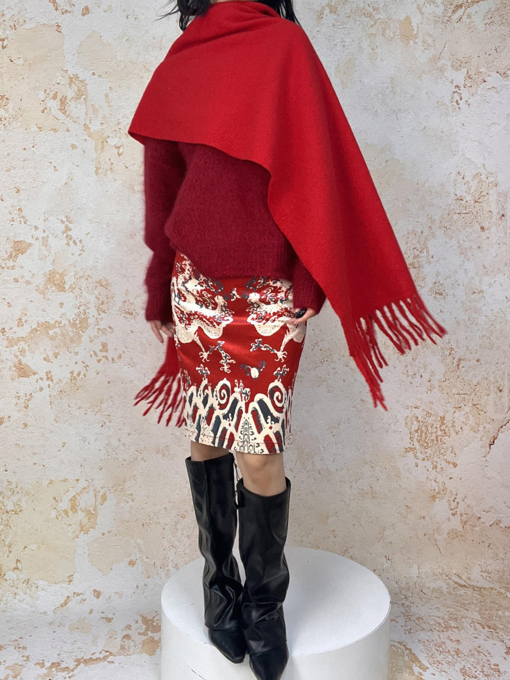 ANTIMOON Thick Soft Tassel Oversized Women's Polyester Scarves & Shawls