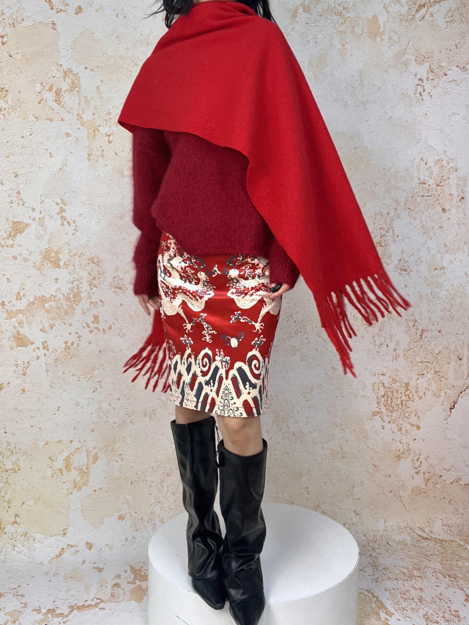 ANTIMOON Thick Soft Tassel Oversized Women's Polyester Scarves & Shawls