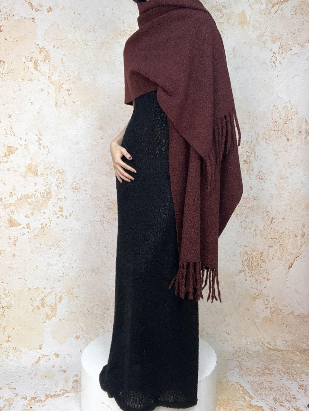 ANTIMOON Thick Soft Tassel Oversized Women's Polyester Scarves & Shawls