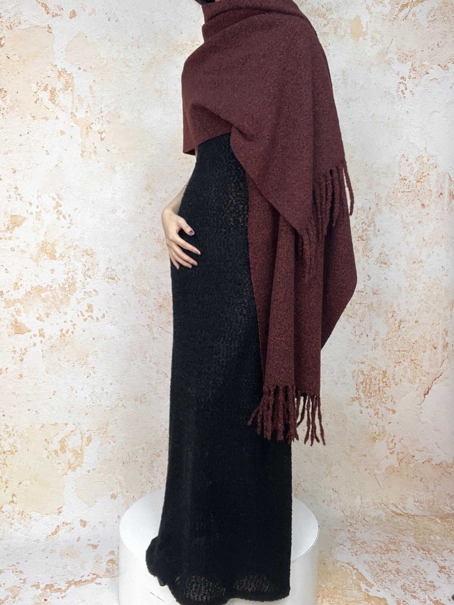 ANTIMOON Thick Soft Tassel Oversized Women's Polyester Scarves & Shawls