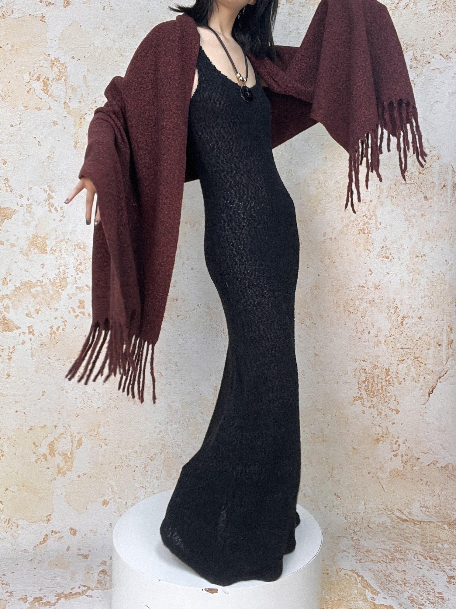 ANTIMOON Thick Soft Tassel Oversized Women's Polyester Scarves & Shawls