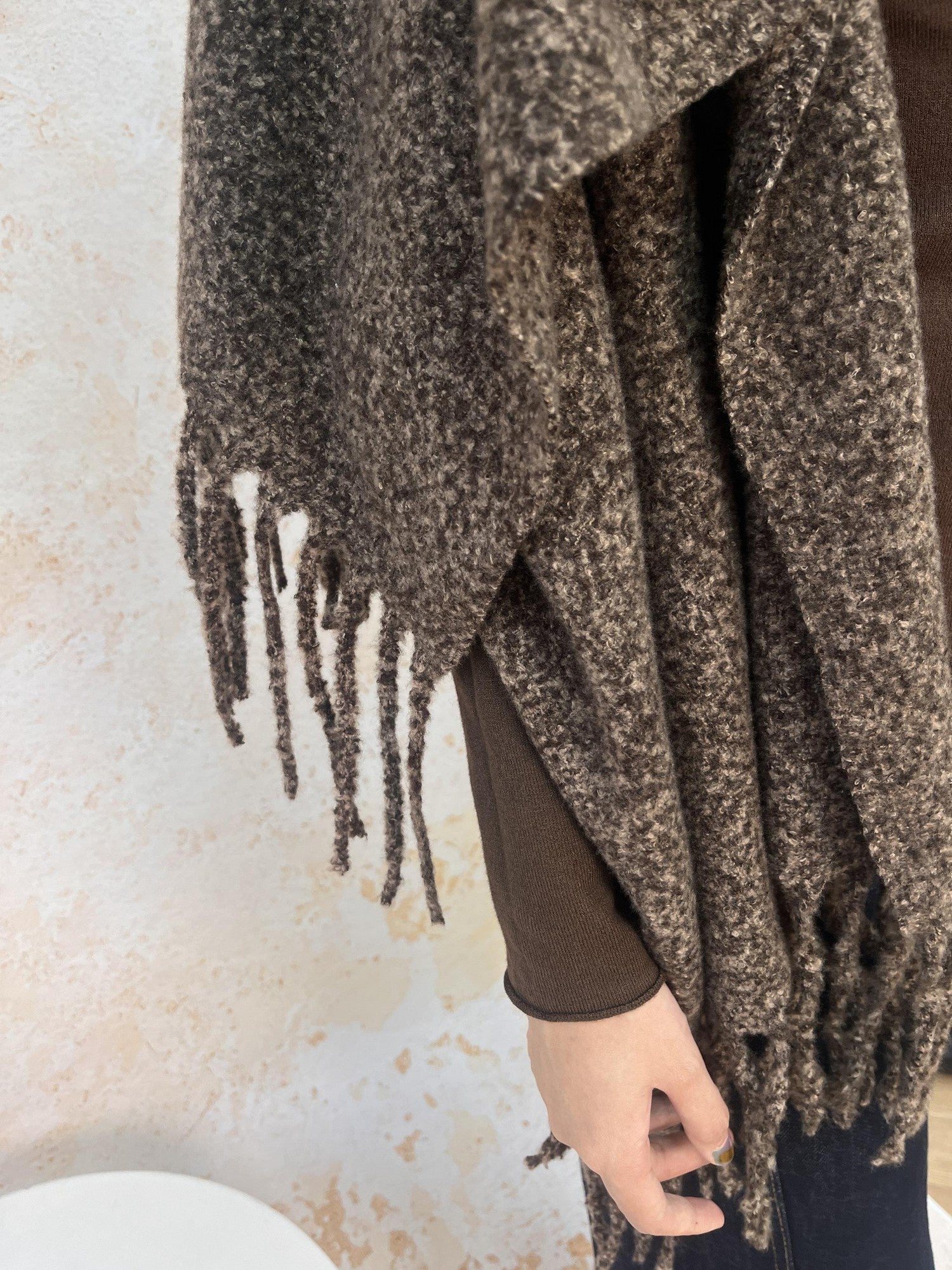 ANTIMOON Thick Soft Tassel Oversized Women's Polyester Scarves & Shawls