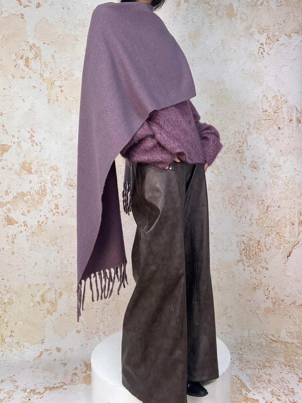 ANTIMOON Thick Soft Tassel Oversized Women's Polyester Scarves & Shawls
