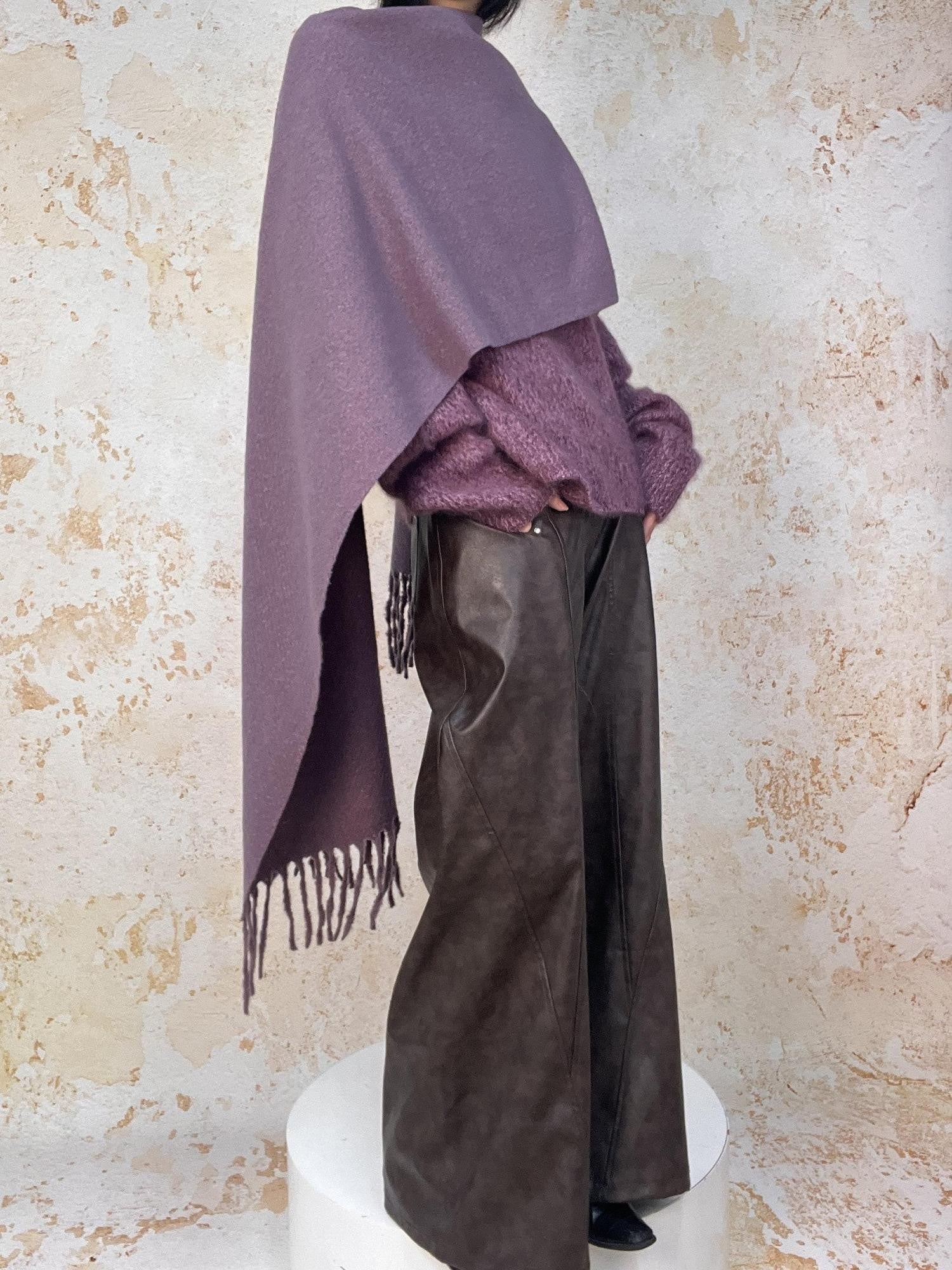 ANTIMOON Thick Soft Tassel Oversized Women's Polyester Scarves & Shawls