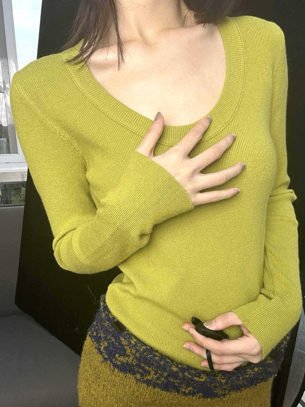 ANTIMOON_U_Neck_Fine_Knit_Slim_Fit_Women's_Wool_Blend_Long_Sleeve_T-shirts_852342840954_MISSTT