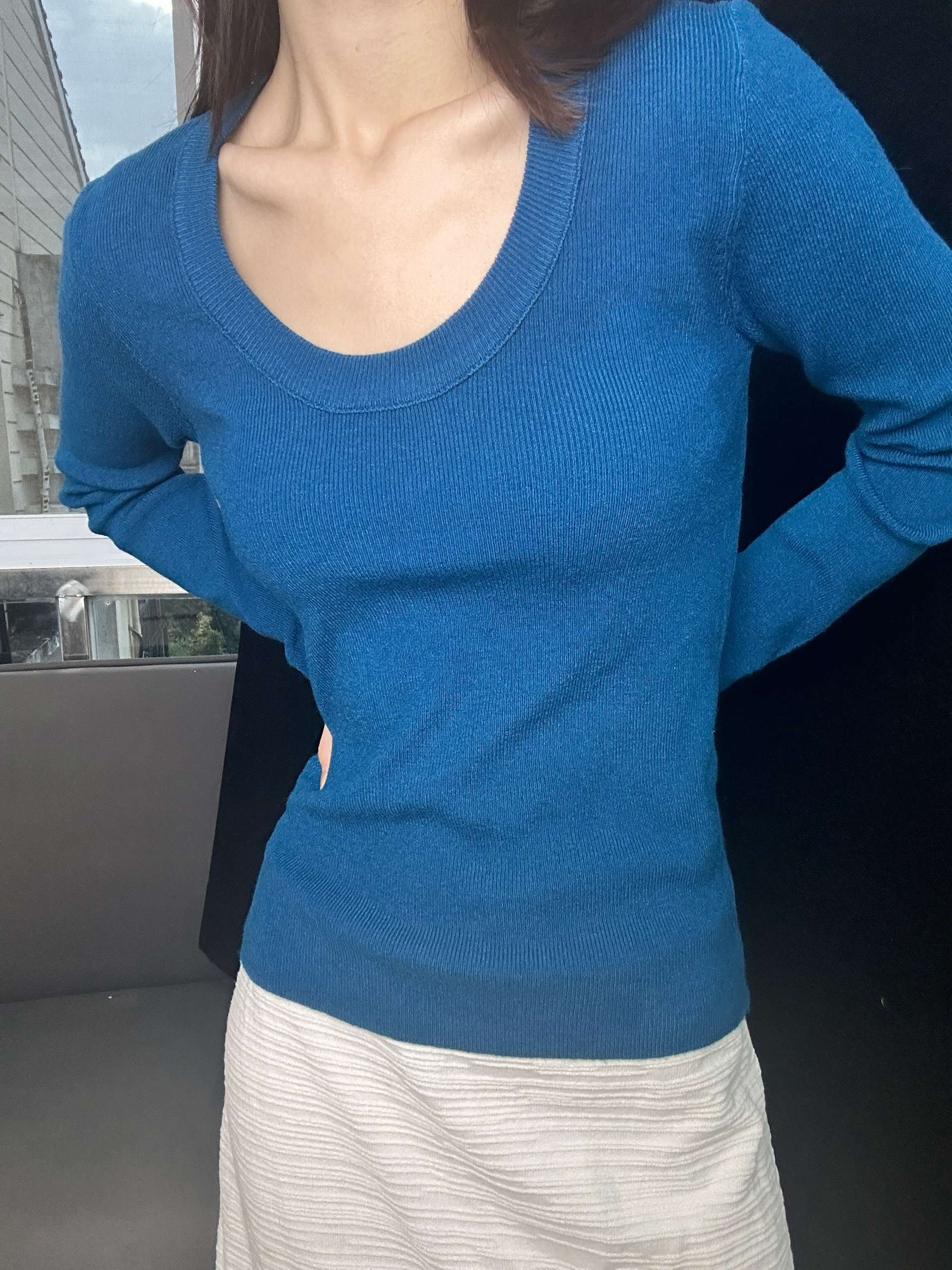 ANTIMOON_U_Neck_Fine_Knit_Slim_Fit_Women's_Wool_Blend_Long_Sleeve_T-shirts_852342840954_MISSTT