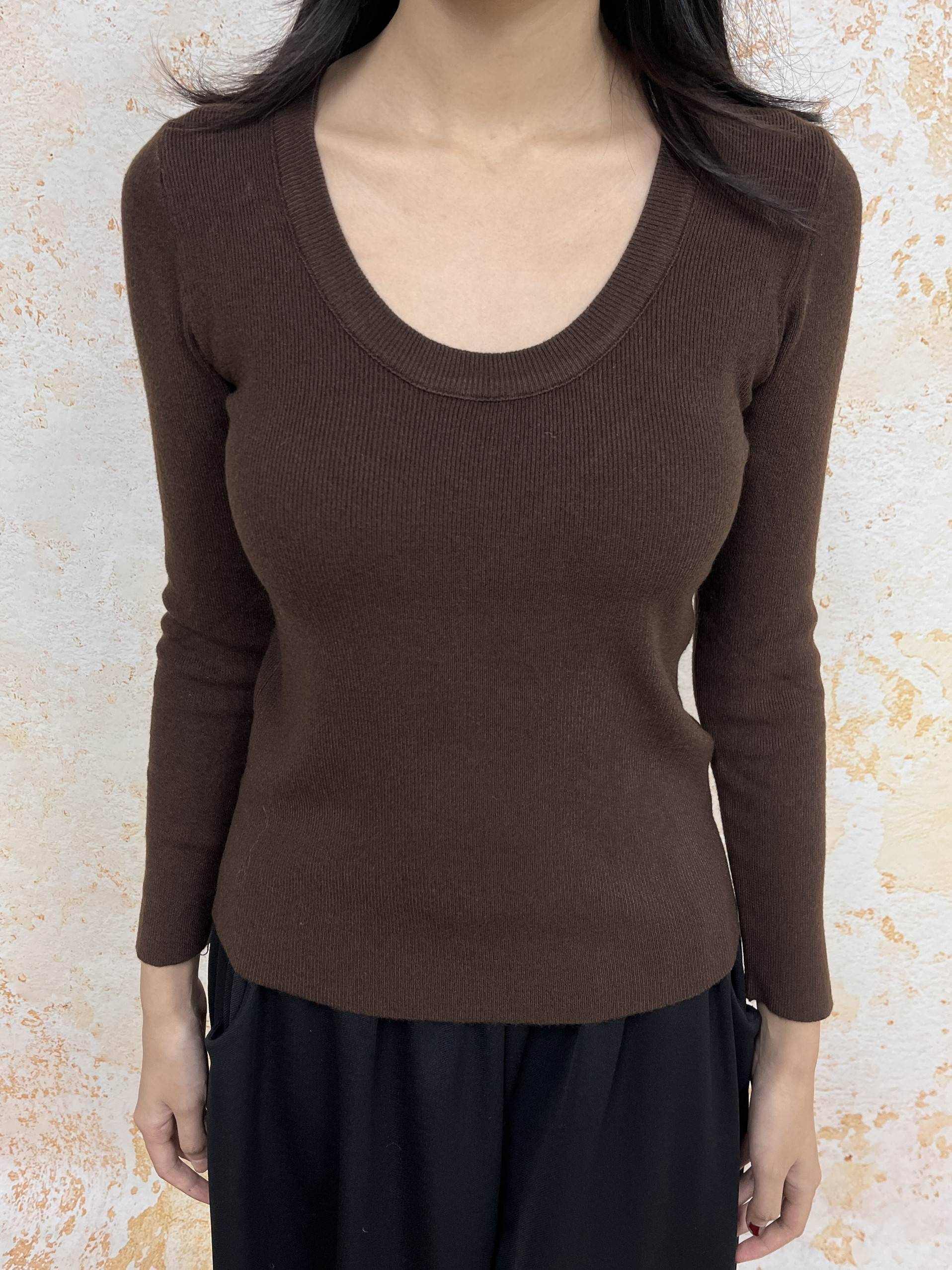 ANTIMOON_U_Neck_Fine_Knit_Slim_Fit_Women's_Wool_Blend_Long_Sleeve_T-shirts_852342840954_MISSTT