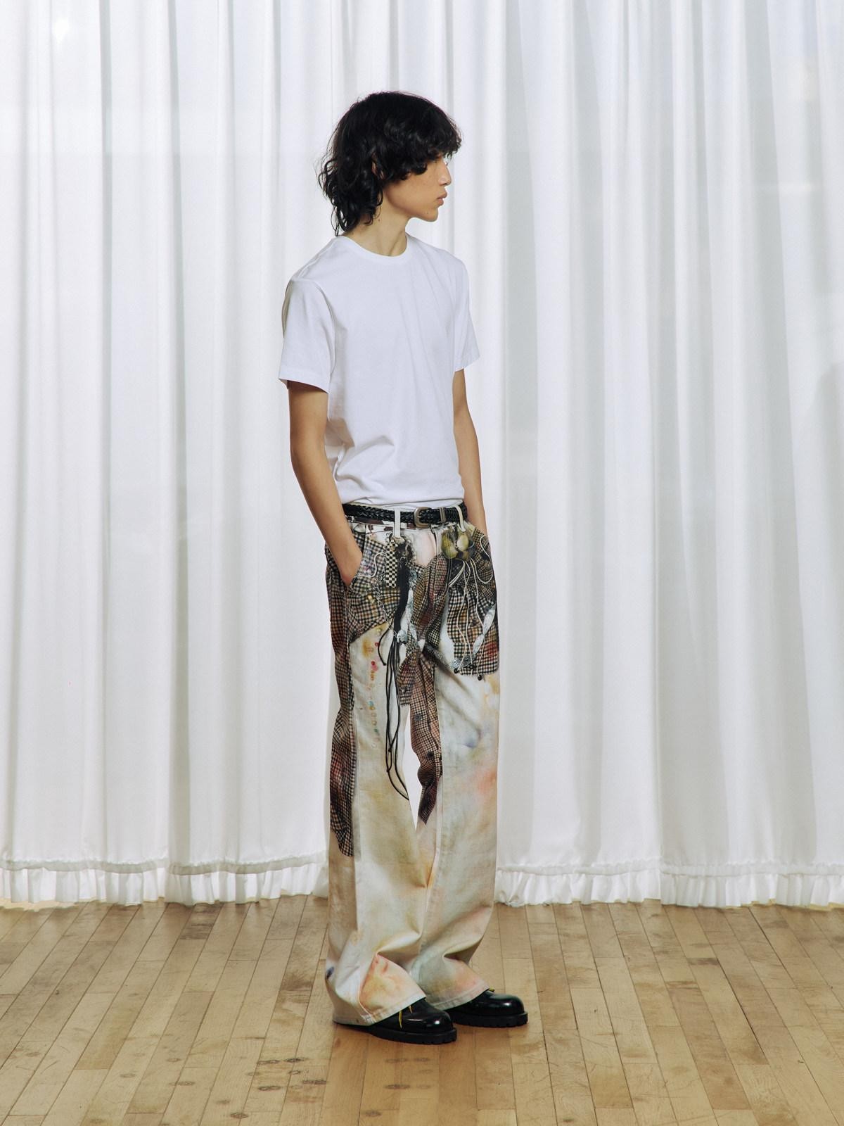 APRIORITY 3d Floral Printed Asymmetric Women's Cotton Denim Straight-leg Jeans