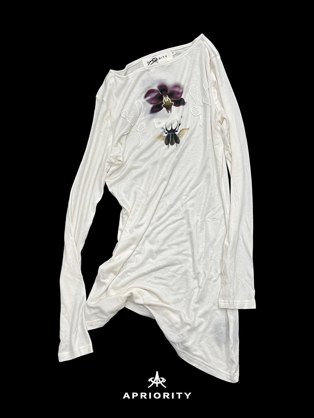 APRIORITY Beetle Orchid Cold Shoulder Women's Lyocell Merino Long Sleeve T-shirts