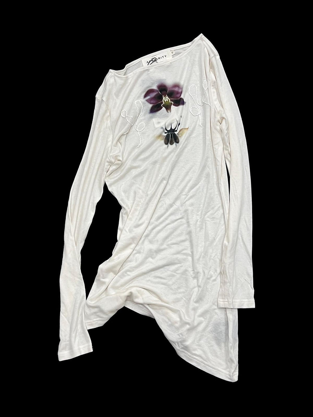 APRIORITY Beetle Orchid Cold Shoulder Women's Lyocell Merino Long Sleeve T-shirts